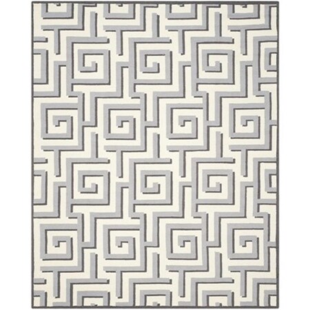 Safavieh Four Seasons Hand Hooked Rectangle Rug- Ivory - Grey- 3 ft. 6 in. x 5 ft. 6 in. FRS240M-4